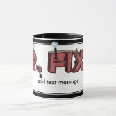 Mr Fix-it Wooden Text Design (met nagels) Mok (Midden)