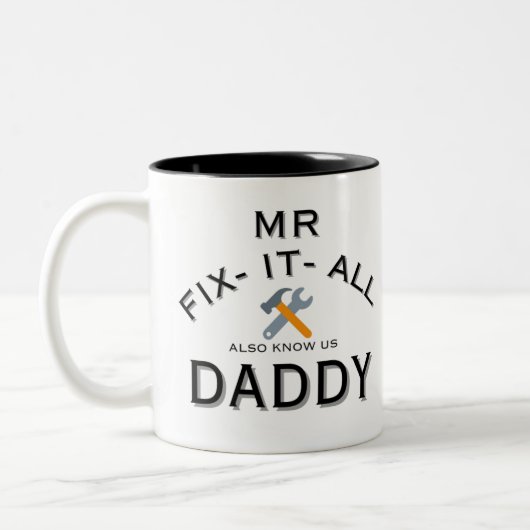 MR FIXIT ALL PAPA TWEEKLEURIGE KOFFIEMOK (Links)