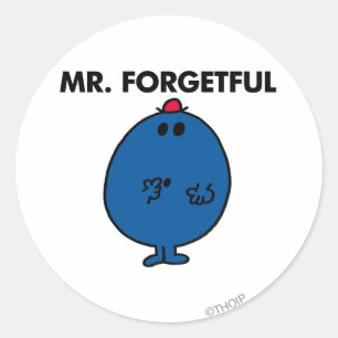 Mr. Forgetful   Wat deed ik? Ronde Sticker