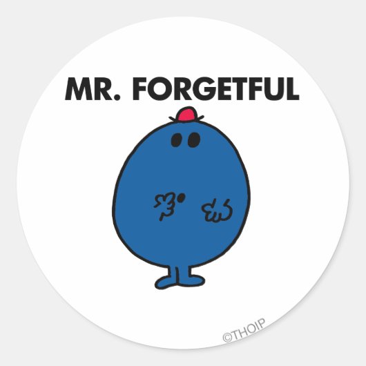 Mr. Forgetful | Wat deed ik? Ronde Sticker (Voorkant)