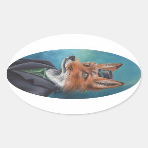 Mr Fox Sticker Dierlijke Sticker Victoriaans Fox