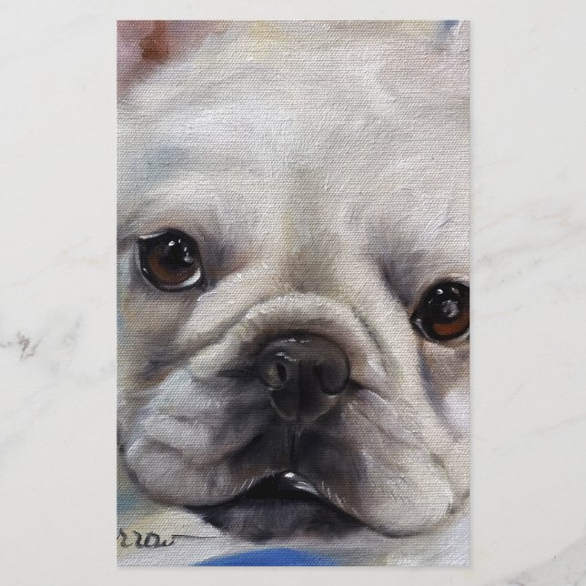 "Mr French" franse Bulldog frenchie art schilderij (Voorkant)