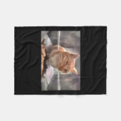Mr Fresh Cat Meme Side Eye Cat Fleece Deken (Voorkant (Horizontaal))