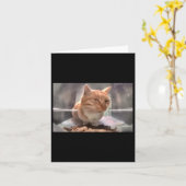 Mr Fresh Cat Meme Side Eye Cat Kaart (Gele Bloem)