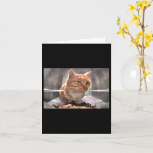 Mr Fresh Cat Meme Side Eye Cat Kaart (Gele Bloem)
