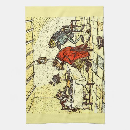 Mr Frog, Mr Rat en Miss Mouse Theedoek (Verticaal)