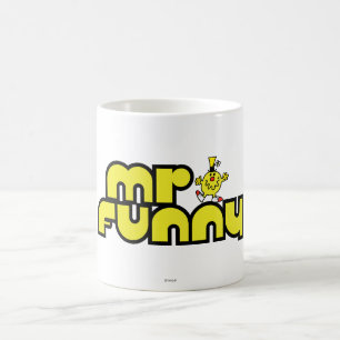 Mr Funny   gele letters Koffiemok