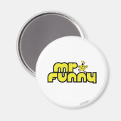 Mr Funny | gele letters Magneet (Voorkant / Achterkant)