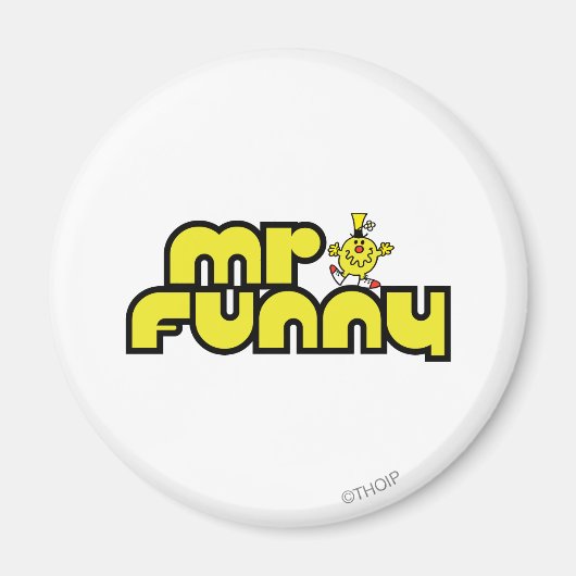 Mr Funny | gele letters Magneet (Voorkant)