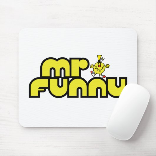 Mr Funny | gele letters Muismat (Met muis)