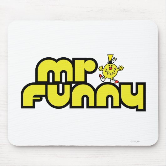 Mr Funny | gele letters Muismat (Voorkant)