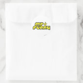 Mr Funny | gele letters Ronde Sticker (Tas)