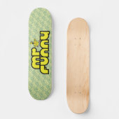 Mr Funny | gele letters Skateboard (Voorkant)