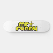 Mr Funny | gele letters Skateboard (Horizontaal)