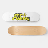 Mr Funny | gele letters Skateboard (Horizontaal)