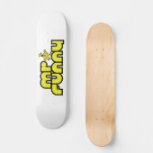 Mr Funny | gele letters Skateboard (Voorkant)