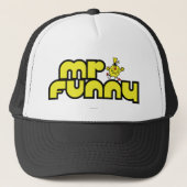 Mr Funny | gele letters Trucker Pet (Voorkant)