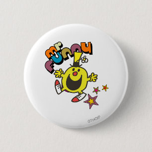 Mr Funny Lichtende sterren Ronde Button 5,7 Cm