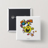 Mr Funny | Lichtende sterren Vierkante Button 5,1 Cm (Voorkant /achterkant)