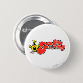 Mr Funny | rode letters Ronde Button 5,7 Cm (Voorkant /achterkant)