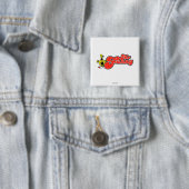 Mr Funny | rode letters Vierkante Button 5,1 Cm (In situ)