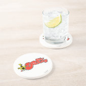 Mr Funny | rode letters Zandsteen Onderzetter (Zijkant)