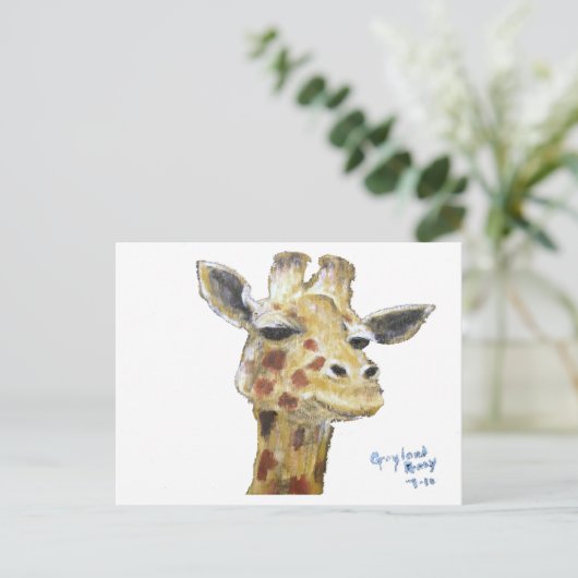 "Mr. G. Giraffe" Horizontaal Briefkaart (Staand voorkant)