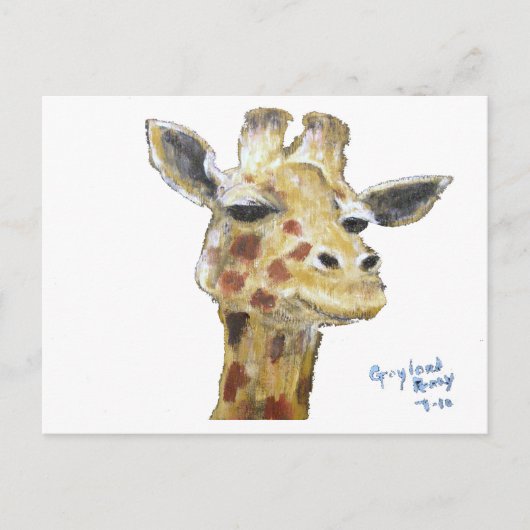 "Mr. G. Giraffe" Horizontaal Briefkaart (Voorkant)