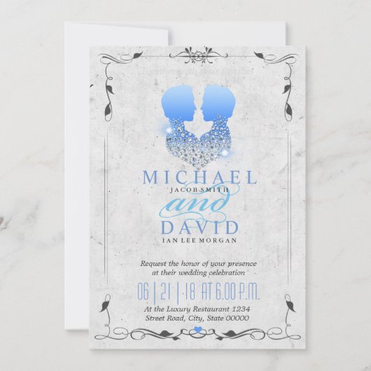 Mr. - Gay Wedding Invitation Kaart (Voorkant)