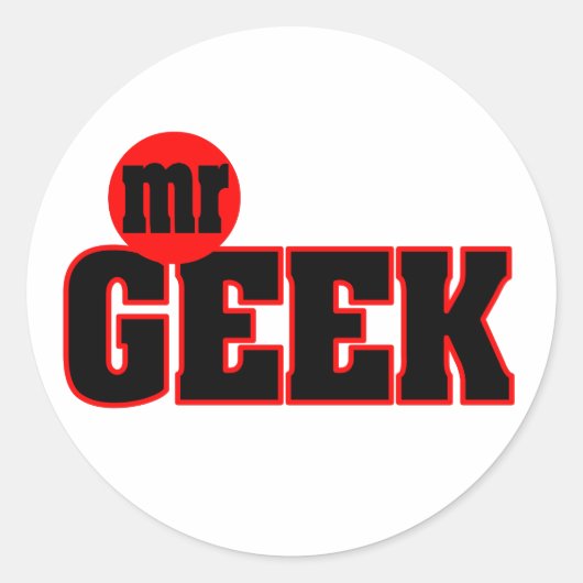 Mr Geek Sticker (Voorkant)