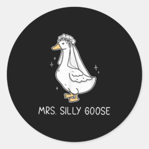 Mr. Gekke Goose en Mrs. Gekke Goose Couple Matchi Ronde Sticker