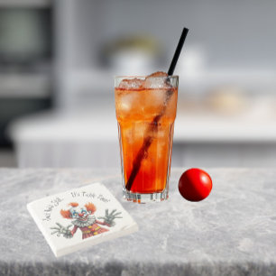 Mr. Giggles het T-shirt van Tickle Clown Stenen Onderzetter