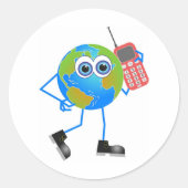 Mr Global Ronde Sticker (Voorkant)