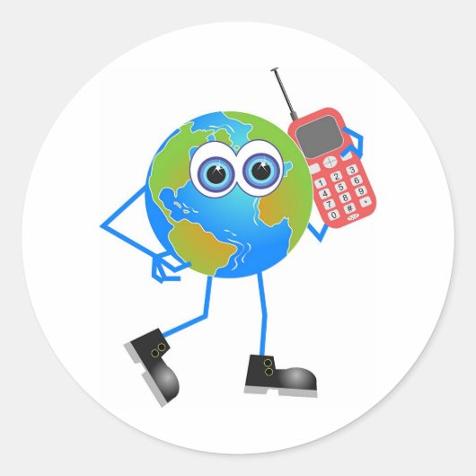 Mr Global Ronde Sticker (Voorkant)