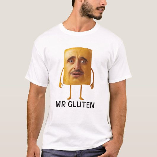 Mr Gluten Bread Joke t shirt (Voorkant)