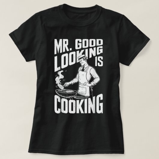 Mr. Goed Kijken Is Koken BBQ Chefs T-shirt (Design voorkant)
