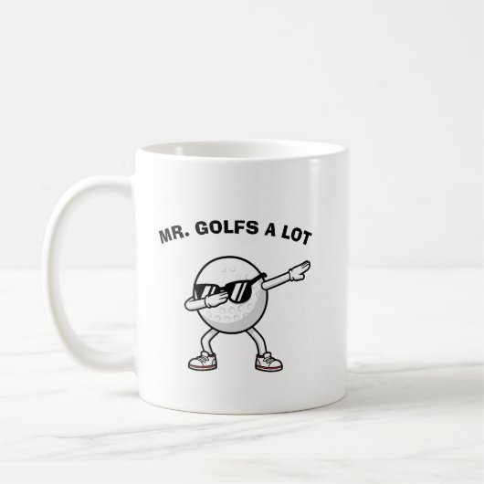 MR. GOLFS A LOT,Funny Golf Koffiemok (Links)