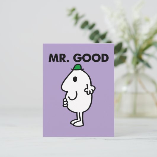 Mr Good | Groen Pet Briefkaart (Staand voorkant)