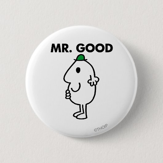 Mr Good | Groen Pet Ronde Button 5,7 Cm (Voorkant)