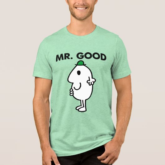 Mr Good | Groen Pet Tri-Blend Shirt (Voorkant)