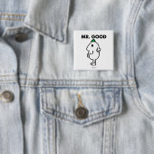Mr Good | Groen Pet Vierkante Button 5,1 Cm (In situ)