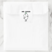 Mr Good | Groen Pet Vierkante Sticker (Tas)