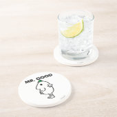 Mr Good | Groen Pet Zandsteen Onderzetter (Zijkant)