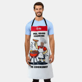 Mr Good Lookin Is Cookin Apron, Personalized Photo Schort (Gedragen)
