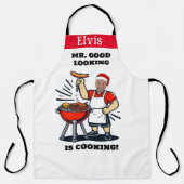 Mr Good Looking Photo Apron, Personalized Xmas Schort (Voorkant)