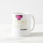 Mr Greedy | Geef erwten een kans Koffiemok (Voorkant rechts)