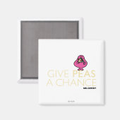 Mr Greedy | Geef erwten een kans Magneet (Voorkant / Achterkant)