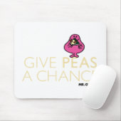 Mr Greedy | Geef erwten een kans Muismat (Met muis)