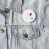 Mr Greedy | Geef erwten een kans Ronde Button 5,7 Cm (In situ)