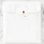 Mr Greedy | Geef erwten een kans Vierkante Sticker (Tas)